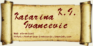 Katarina Ivančević vizit kartica